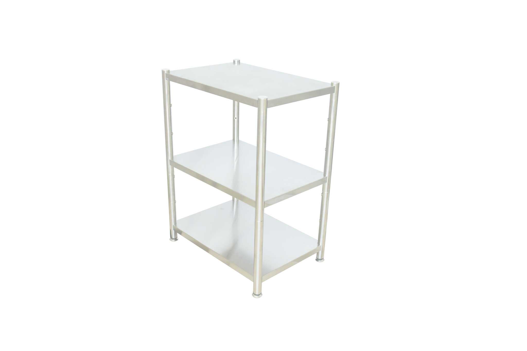 27911 STORAGE SHELF 580x400x700mm 3 LAYER STAINLESS STEEL - Image 1