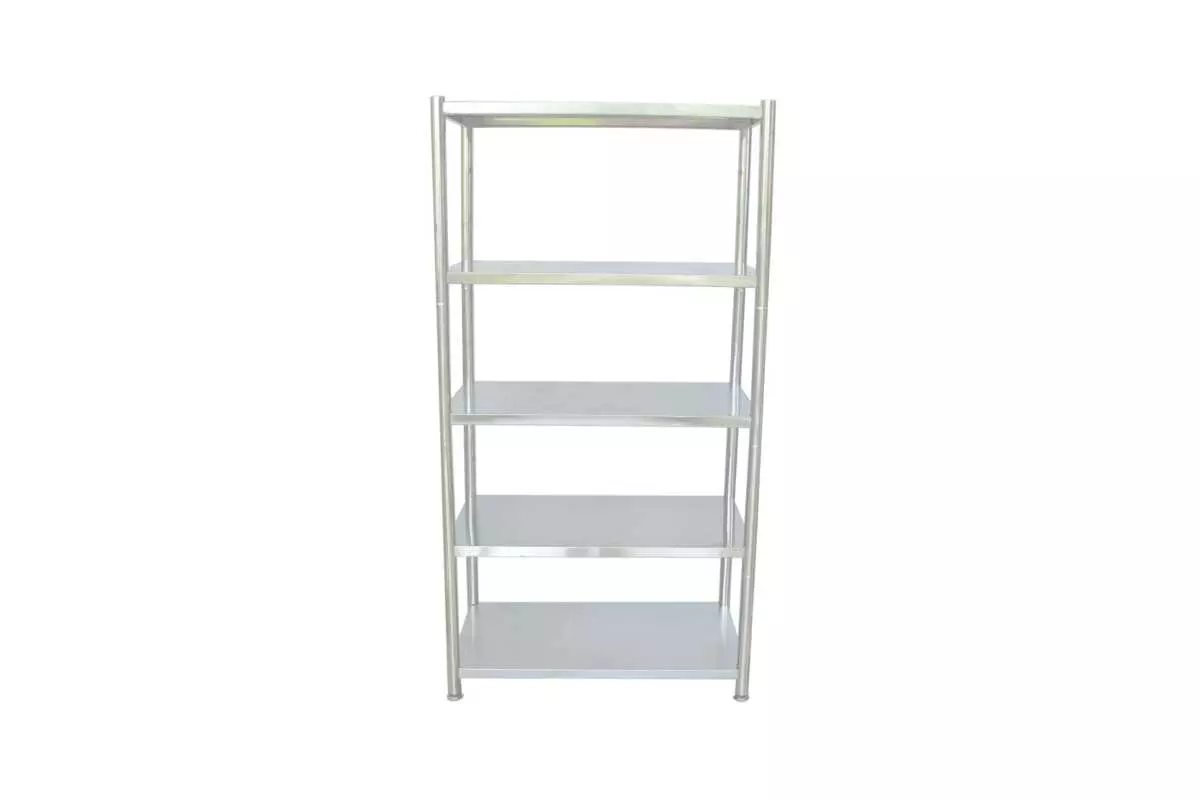 STORAGE SHELF 730x400x1390mm 5 LAYERS STAINLESS STEEL - Image 2
