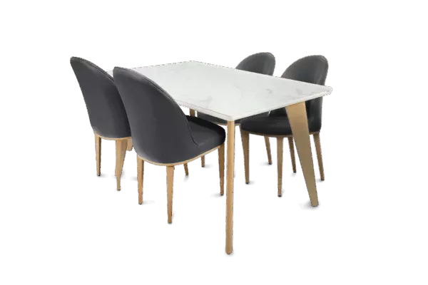 DINING SET WITH 4 CHAIRS