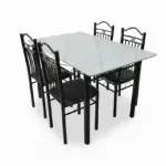 DINING SET WITH 4 CHAIRS