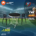 Round Table Set with 2 Chairs