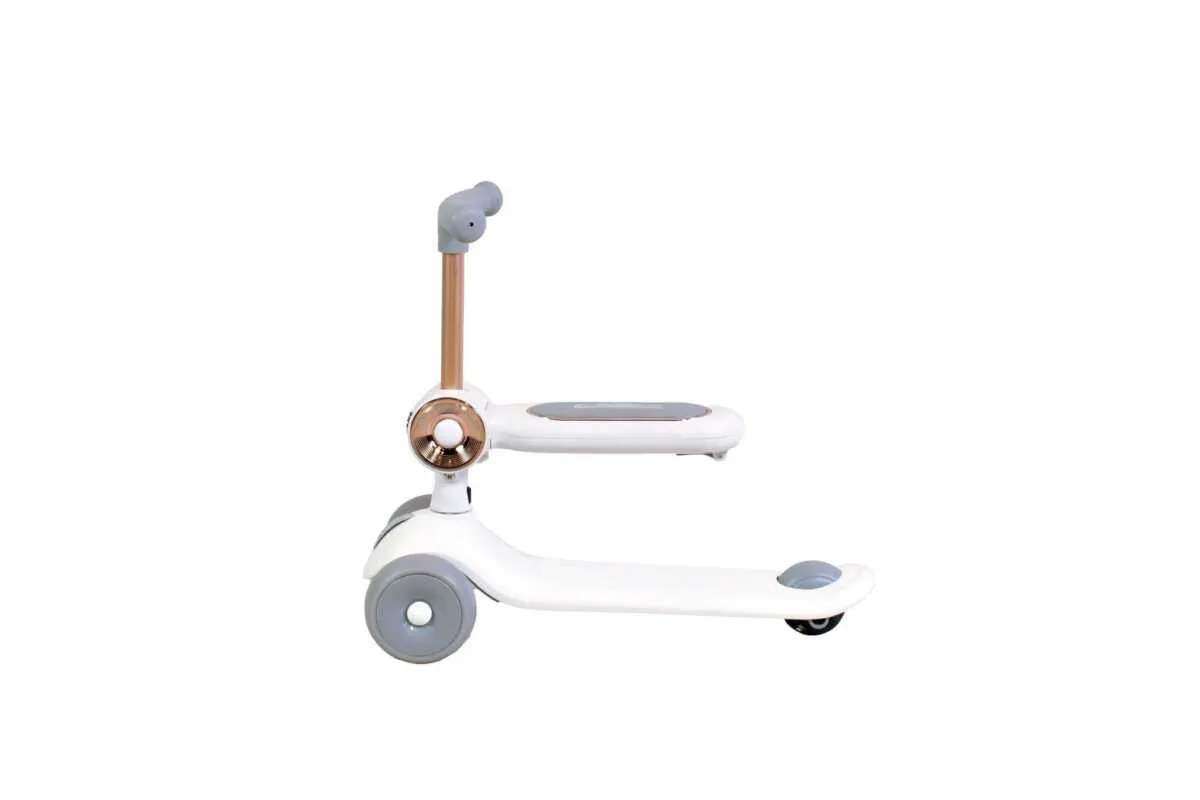 KIDS SCOOTER DOUBLE SEAT WHITE ROYAL - Image 3