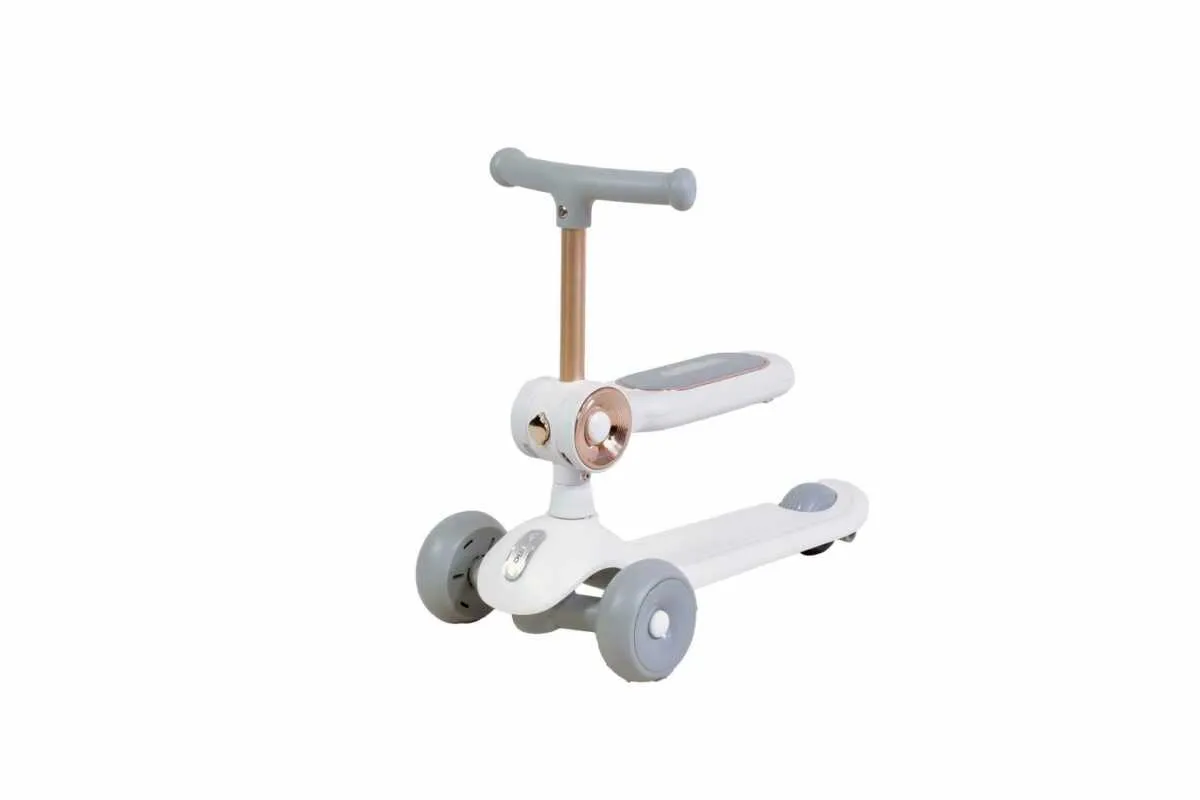 KIDS SCOOTER DOUBLE SEAT WHITE ROYAL - Image 2