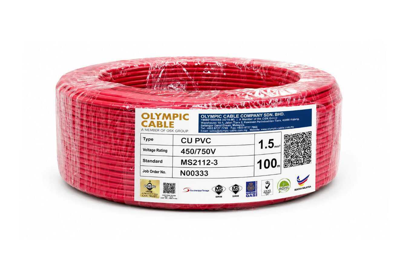 29133 OLYMPIC CABLE 1.5MM - RED - Image 1