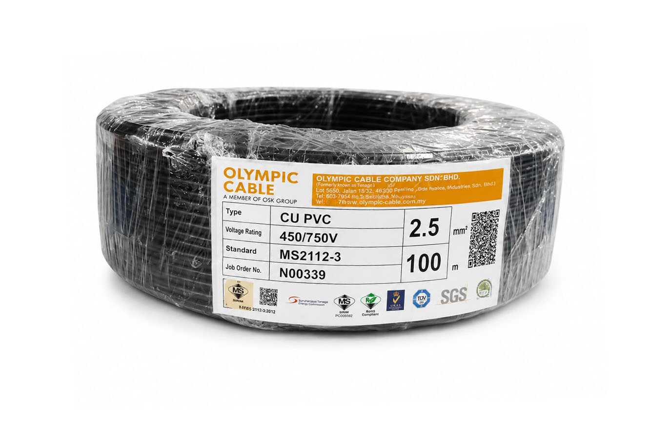 29139 OLYMPIC CABLE 2.5MM - BLACK - Image 1