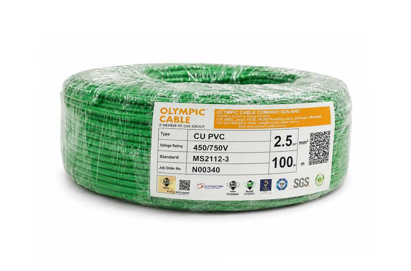 29140 OLYMPIC CABLE 2.5MM - GREEN - Image 1