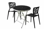 Round Table Set with 2 Chairs - Image 2