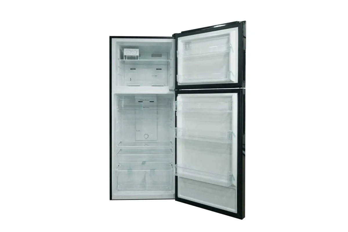 DKAA 2 DOOR INVERTER REFRIGERATOR NO-FROST R600A (L388) GLASS FINISH BLACK - Image 2
