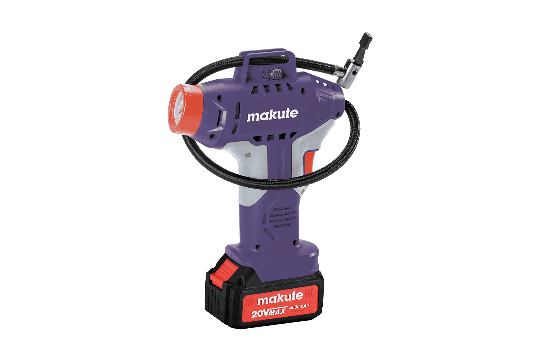 26105 MAKUTE HANDHELD AIR PUMP TIRE INFLATOR PRESSURE GAUGE BATTERY - Image 1
