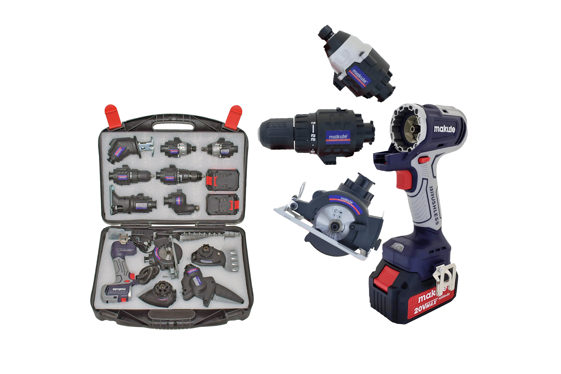 28887 MAKUTE CORDLESS MULTI FUNCTION COMBO TOOL SET - Image 1