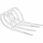 WISEUP WHITE NYLON CABLE TIE 3.6X200 100PCS