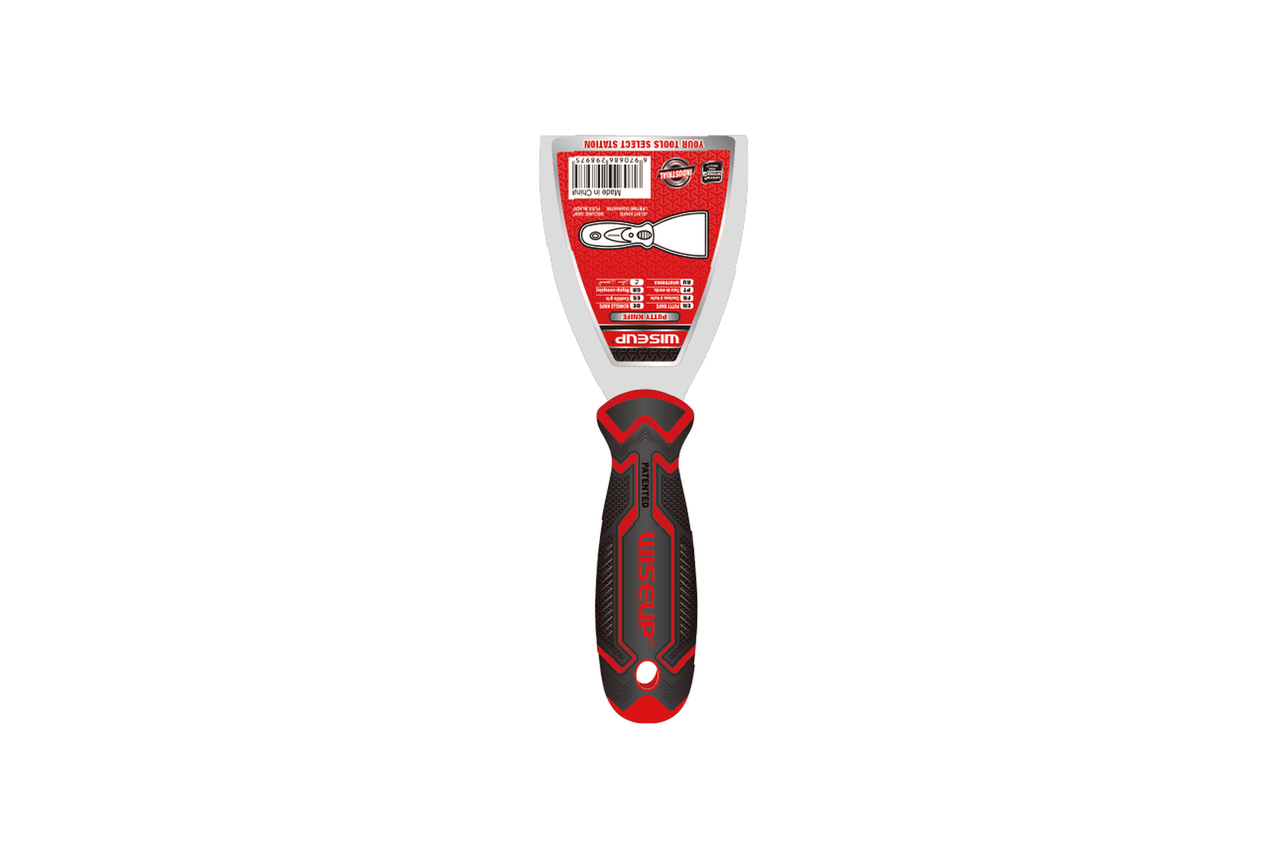 26866 WISEUP TPR RUBBER HANDLE SCRAPER 2INCH PUTTY KNIFE - Image 1