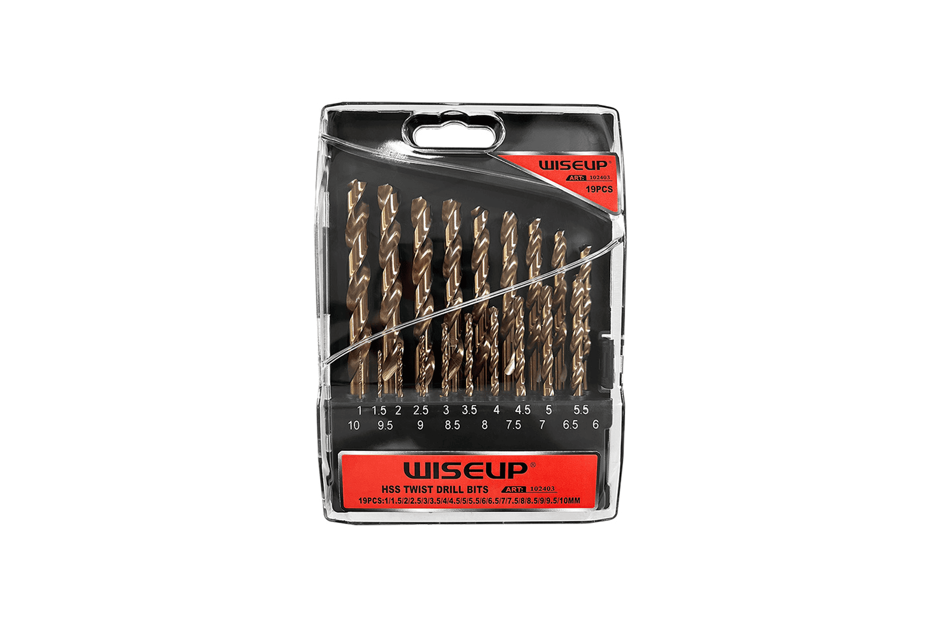 27642 WISEUP 19 PCS HSS TWIST DRILL BIT SET - Image 1