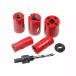 WISEUP 7PCS BI-METAL HOLE SAW SET 22-38MM M42-TEETH