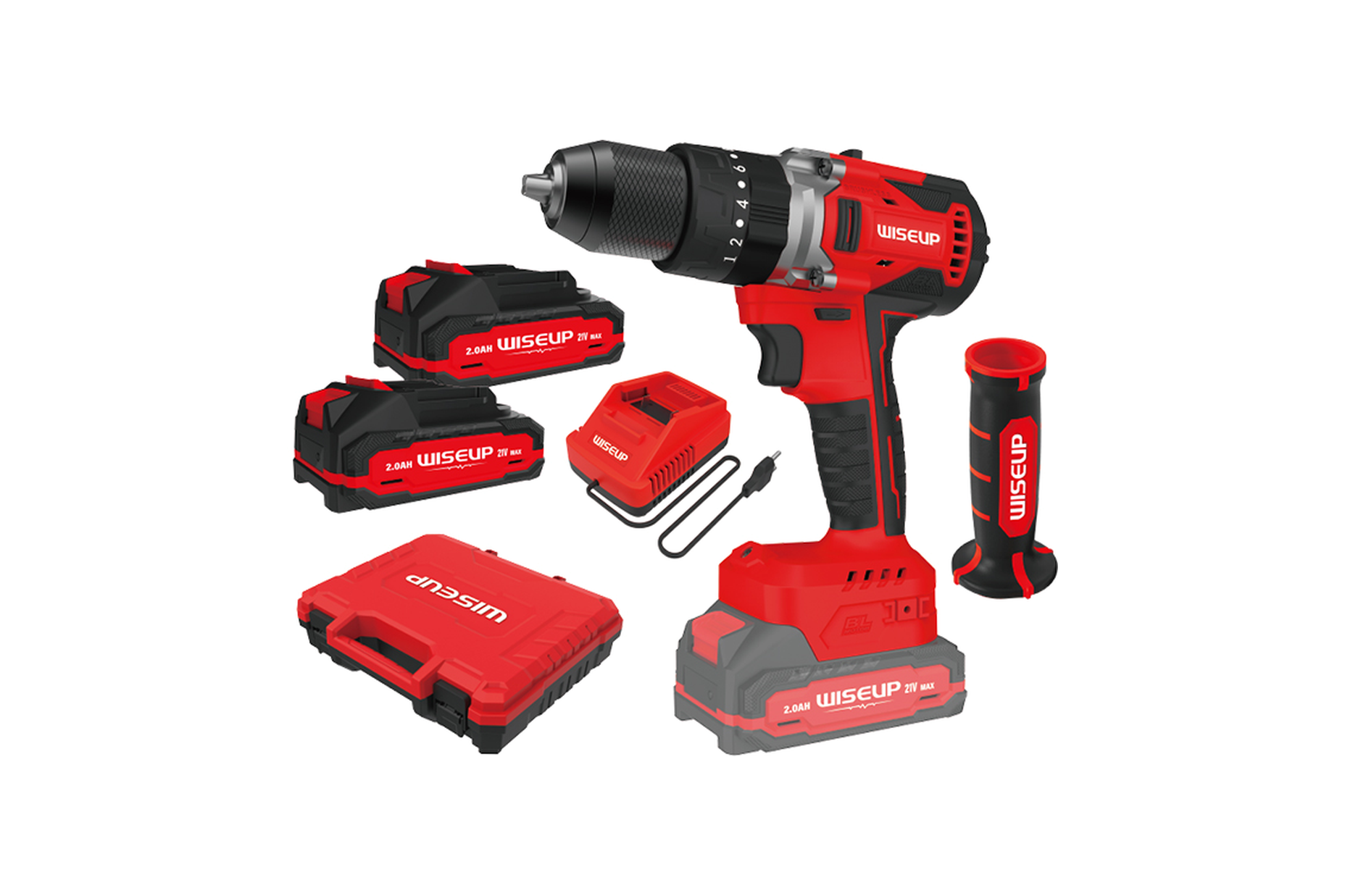 28192 WISEUP BRUSHLESS CORDLESS IMPACT DRILL 13MM CHUCK - Image 1