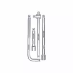 WISEUP 4PCS 1/2" SOCKET WRENCH SET WITH L WRENCH CR-V