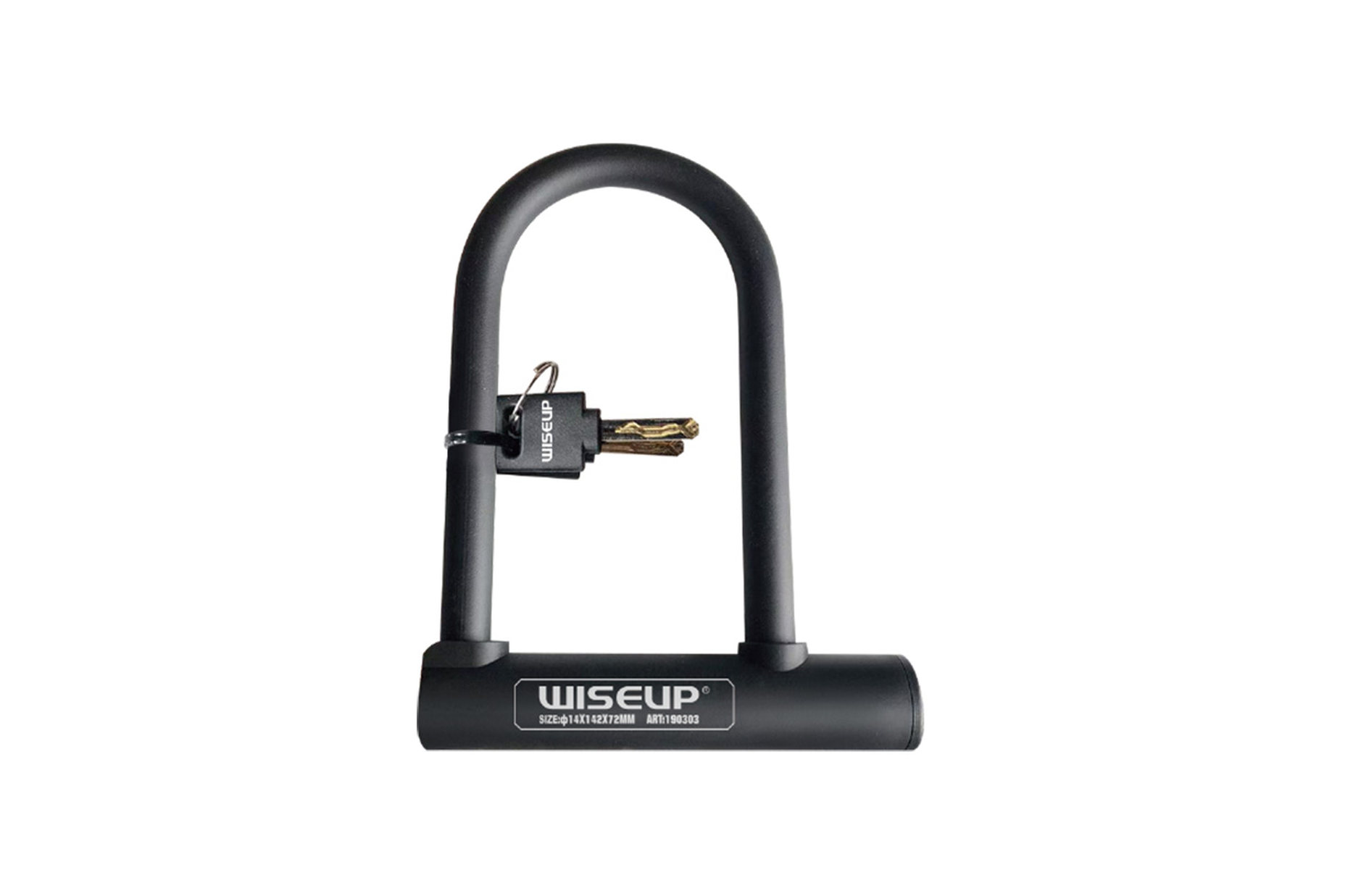 29476 WISEUP BICYCLE LOCK U TYPE 142X72MM 14MM - Image 1