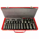 WISEUP 35PCS 1/2" INDUSTRIAL IMPACT SOCKET SET 8MM-32MM