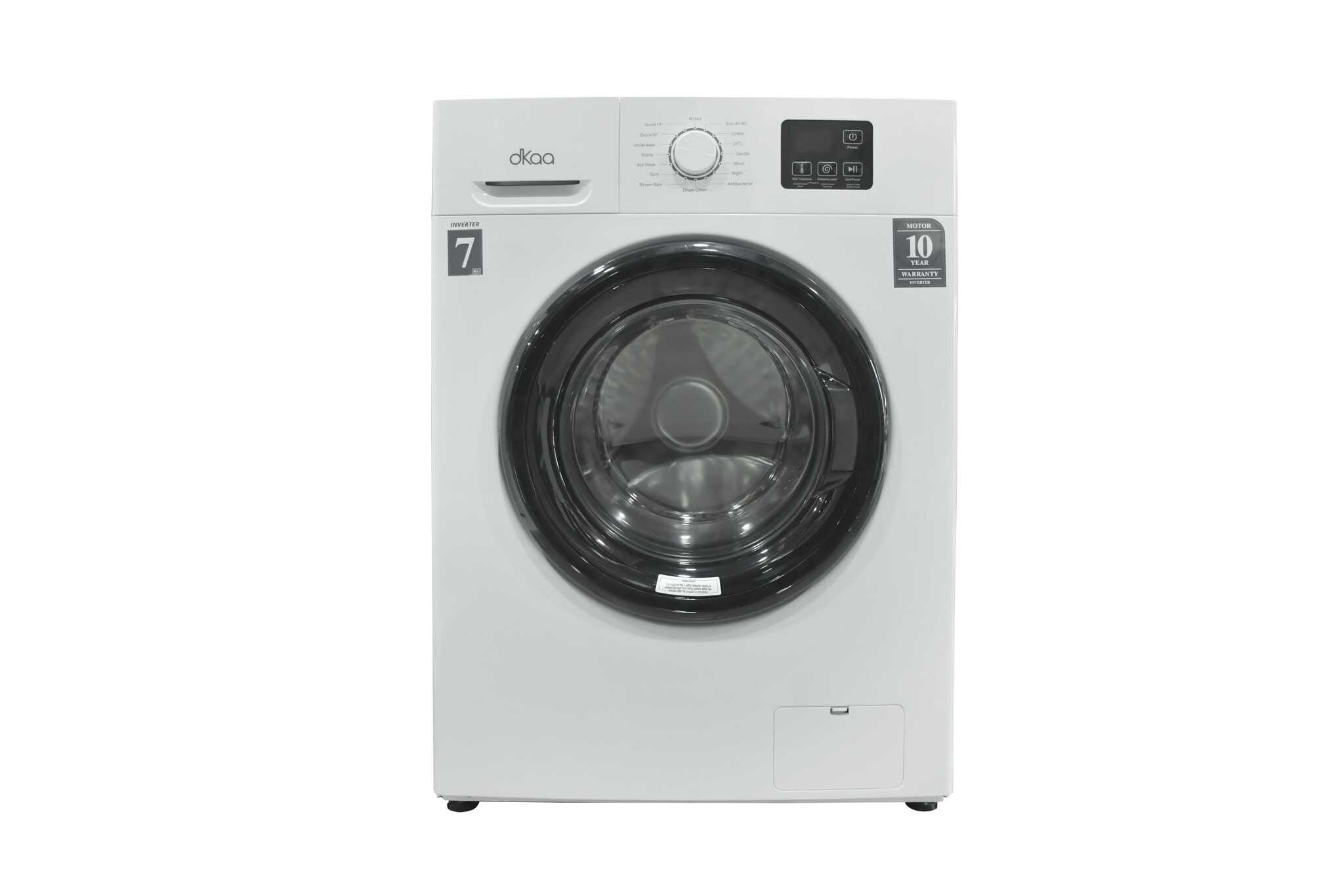 29579 DKAA FRONT LOAD INVERTER WASHING MACHINE 7KG WHITE 598X435X845MM - Image 1