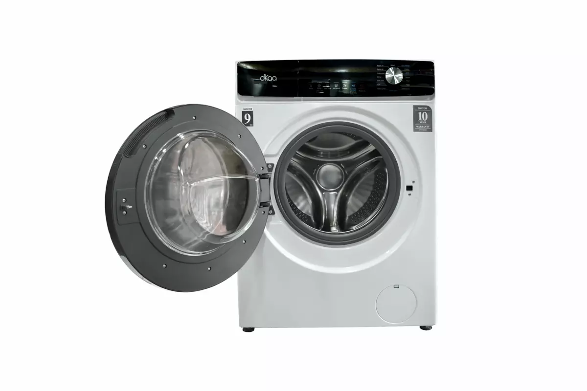 DKAA FRONT LOAD INVERTER WASHING MACHINE 9KG WHITE 598X608X845MM - Image 2