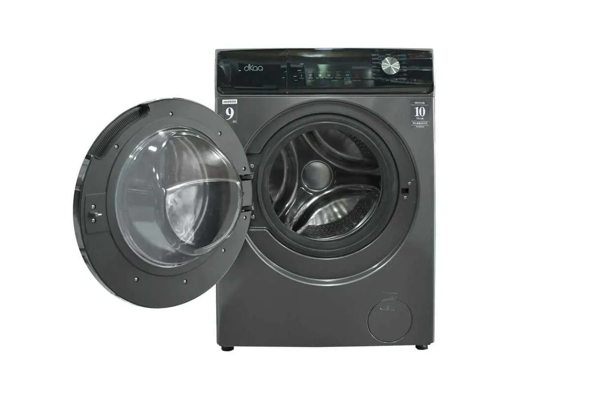 DKAA FRONT LOAD INVERTER WASHING MACHINE 9KG GREY 598X608X845MM - Image 2