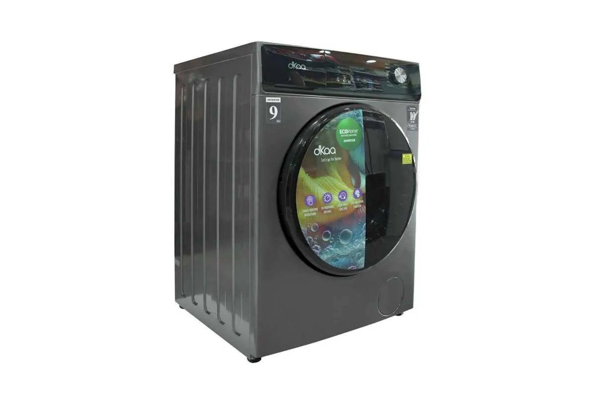 DKAA FRONT LOAD INVERTER WASHING MACHINE 9KG GREY 598X608X845MM - Image 3