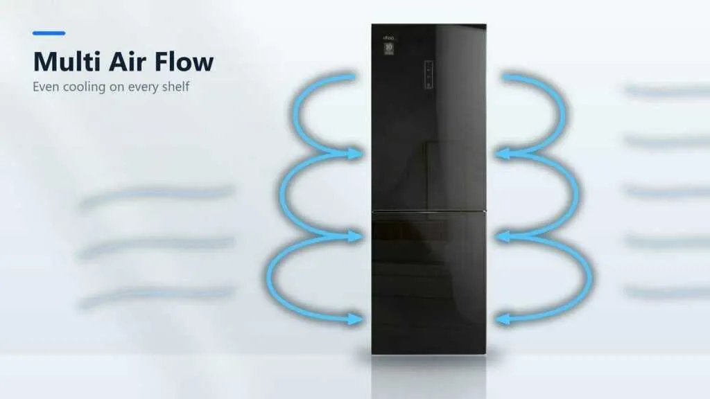 DKAA 2 door refrigerator multi air flow cooling
