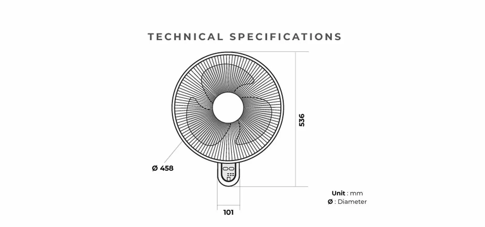 KDK M40MS technical drawing and dimensions