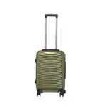 20 inch gold hard shell luggage with curved ribs, front view