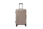 28 inch rose gold hard shell luggage with curved ribs, front view