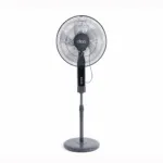 DKAA 16" STAND FAN DARK GREY & BLACK