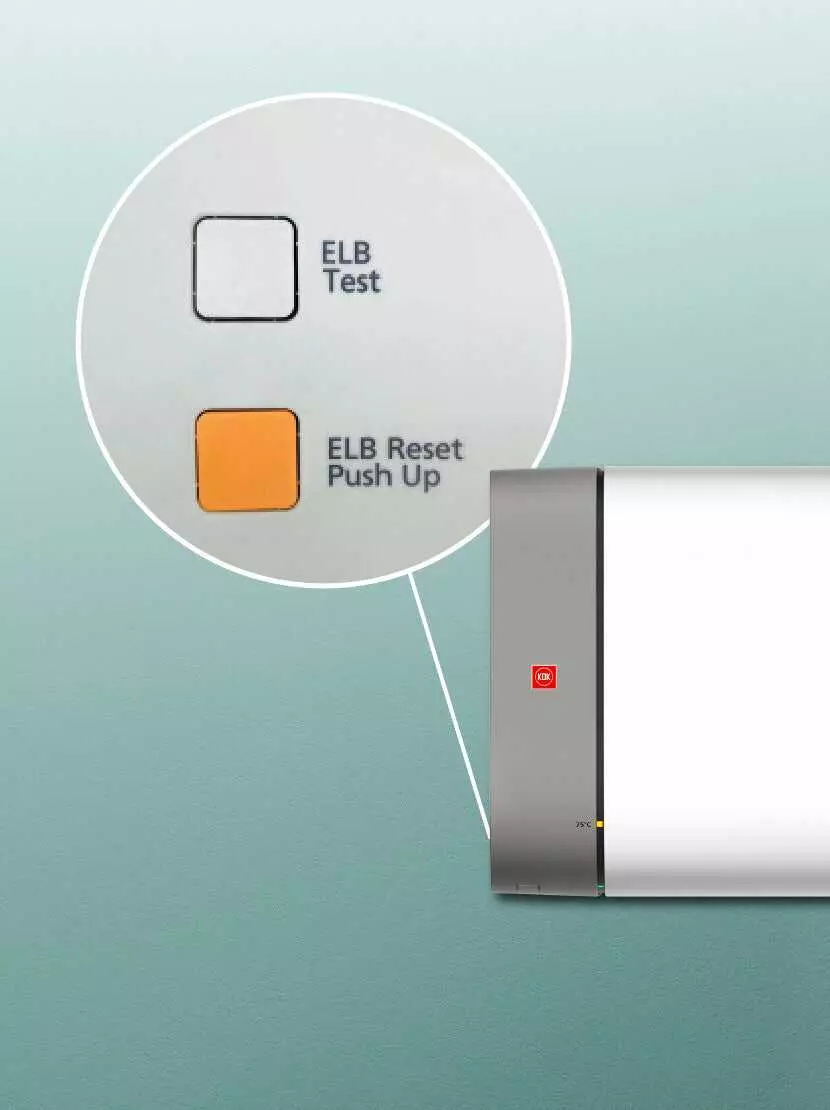 KDK RG30AHM1 Built-In Earth Leakage Breaker (ELB)